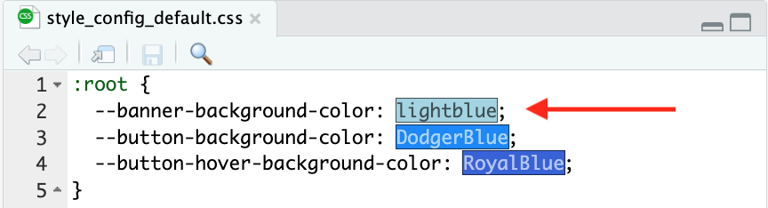 Change color of banner